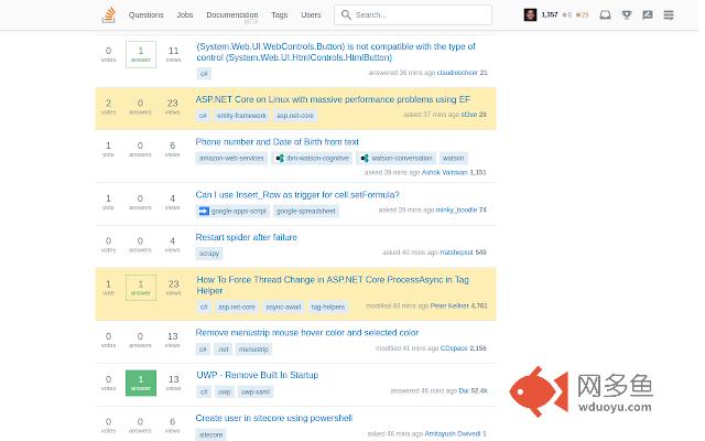Stackoverflow-tagged-interesting