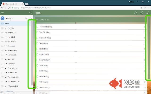 Wunderlist Scrollbar Embiggener插件截图