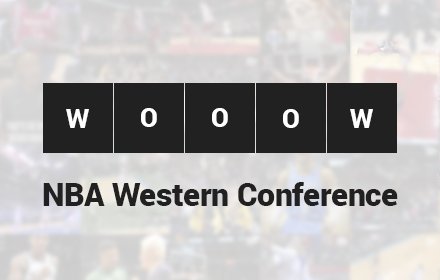 Wooow New Tab - NBA Western Conference插件截图