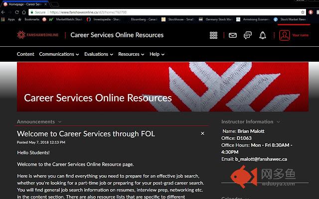 Dark Theme for Fanshawe Online