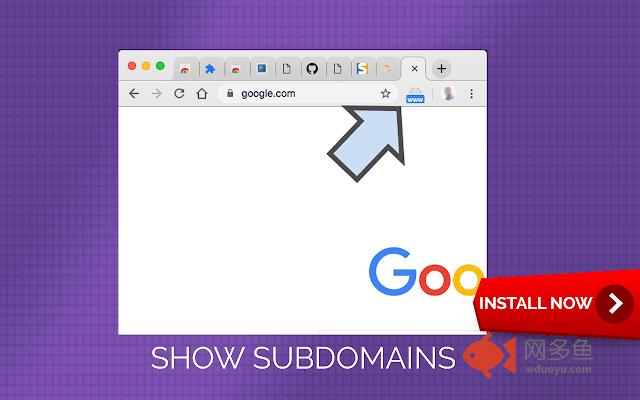 Show subdomain of web address