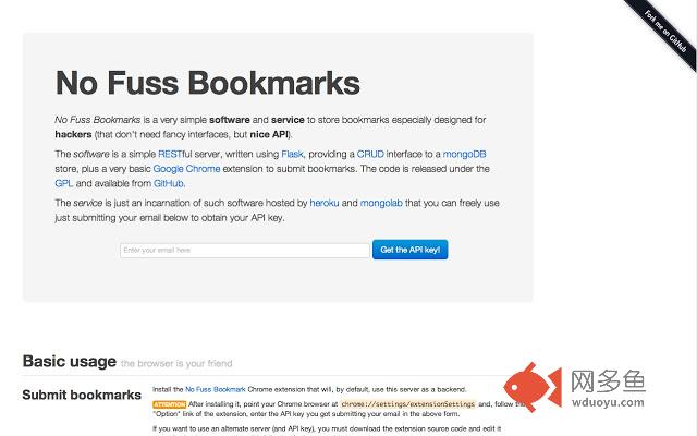 No Fuss Bookmarks插件截图