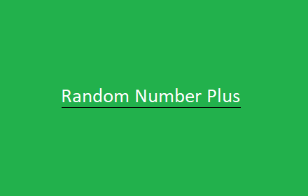 Random Number Plus插件截图