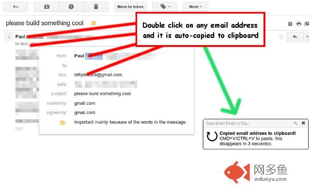 Copy Gmail Email to Clipboard插件截图