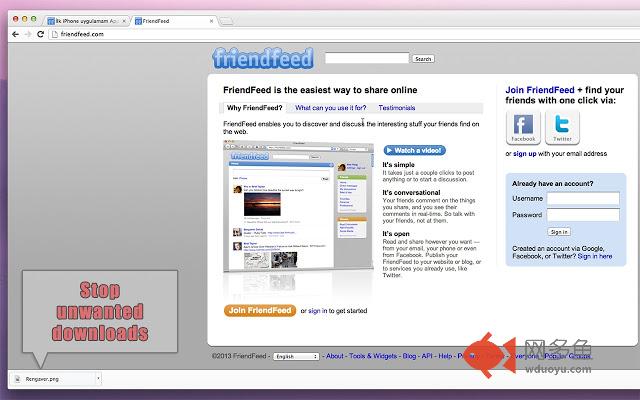 FriendFeed Download Blocker插件截图