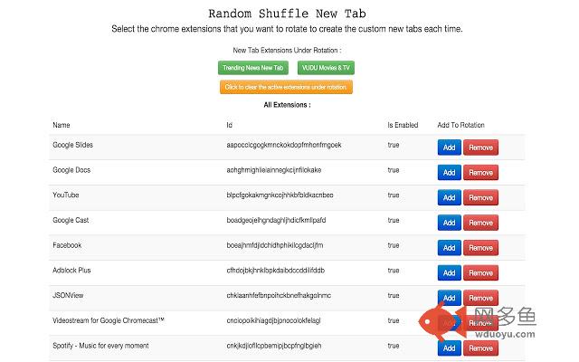 Rotate Custom New Tab Extensions插件截图