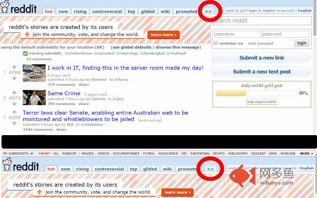 Reddit Sidebar Toggle插件截图
