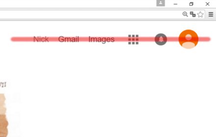 Remove account info in google search page.插件截图