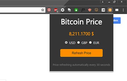 Bitcoin Price Widget插件截图