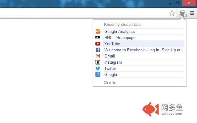 Closed tabs