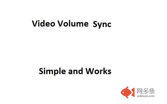 Video Volume Sync插件截图