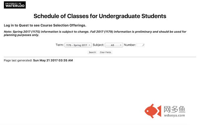 Pretty UW Course Schedule插件截图