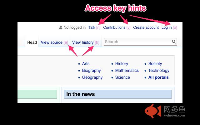 Display Access Keys插件截图