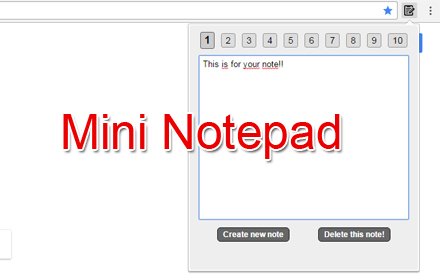 Mini Notepad插件截图