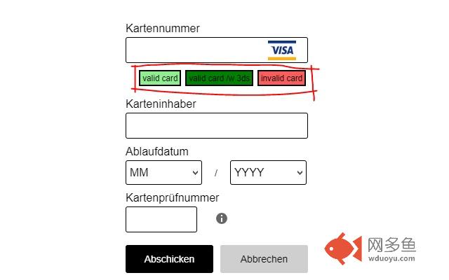 Test CreditCards for PostFinance FlexCheckout插件截图