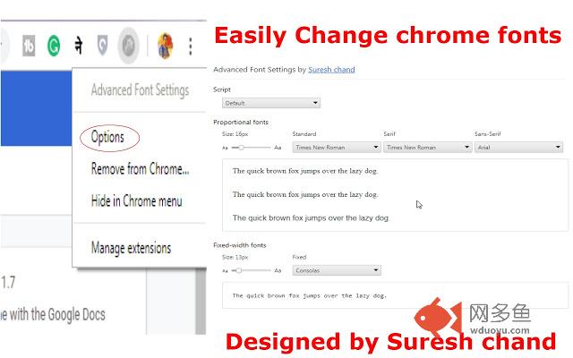 Advanced Font Settings插件截图