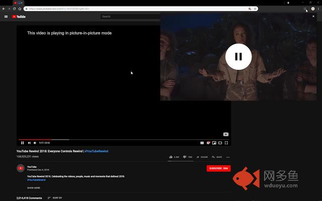Chrome Video Pop-out插件截图