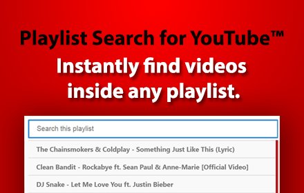 Playlist Search for YouTube插件截图