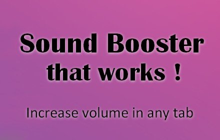 Sound Booster that works!插件截图
