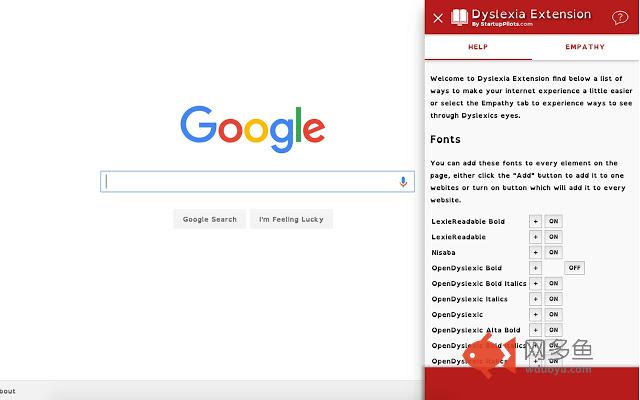 Dyslexia Extension插件截图