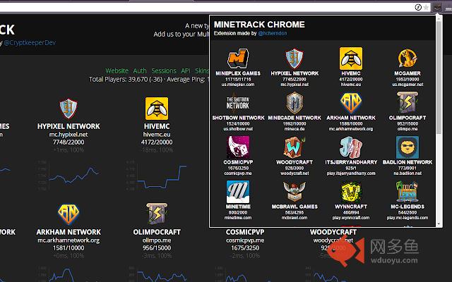 Minetrack Chrome插件截图