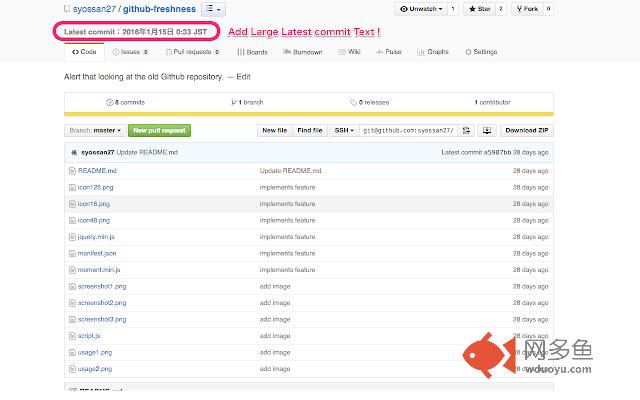 github-freshness插件截图