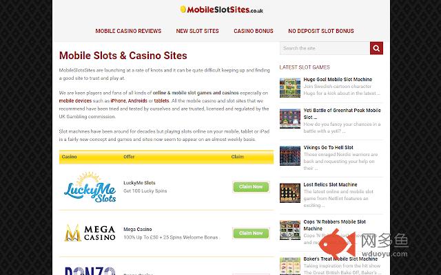 MobileSlotSites - Mobile Slots & Casino Sites插件截图
