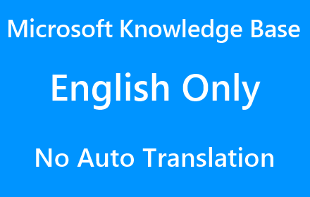 MS KB English Only插件截图
