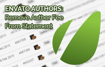 Envato Authors: No Author Fee插件截图