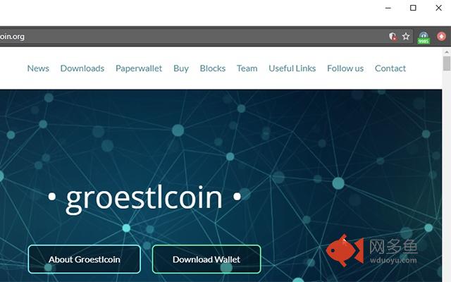 Chrome Groestlcoin Ticker