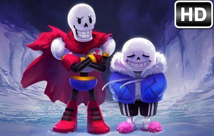 Sans & Papyrus HD New Tab - Undertale Themes插件截图