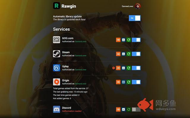 Rawgin - game library assistant