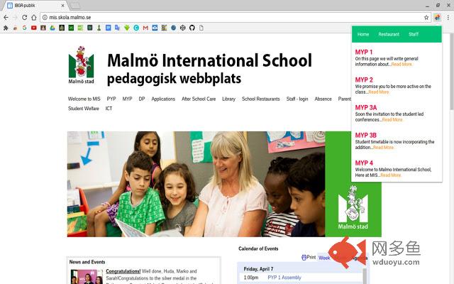 Malmo International School插件截图
