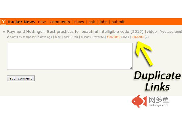 Hacker News Duplicate Detector插件截图