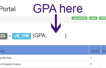 GPA FPT University插件截图