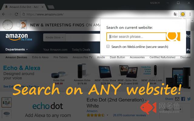 Search on any site with Webi.online