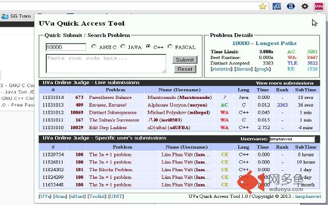 UVa Quick Access Tool