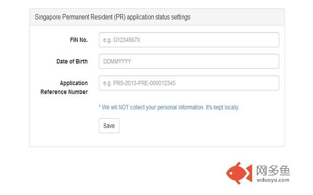 Singapore PR Application Status Quick Check插件截图