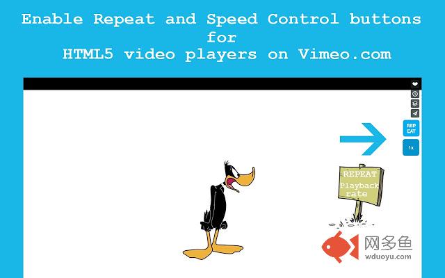 Repeat & Speed control Vimeo