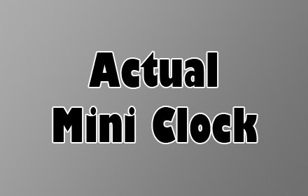Actual Mini Clock插件截图