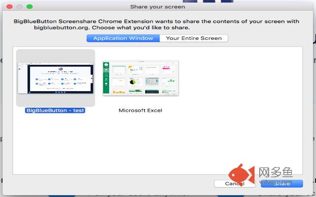 BigBlueButton Screenshare Extension插件截图