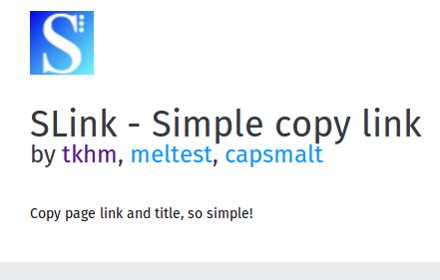 SLink - Simple copy link插件截图
