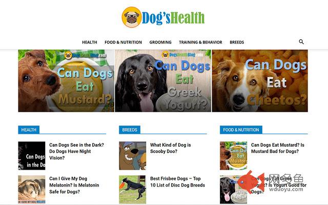 Dogs Health Blog插件截图
