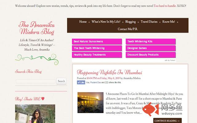 The Anamika Mishra Blog插件截图