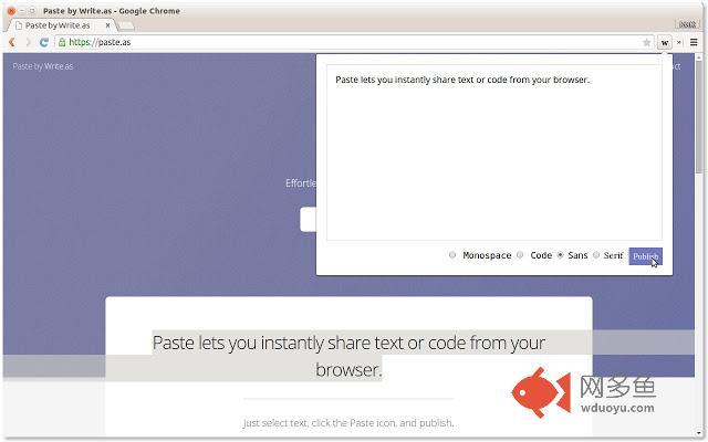 Write.as for Chrome