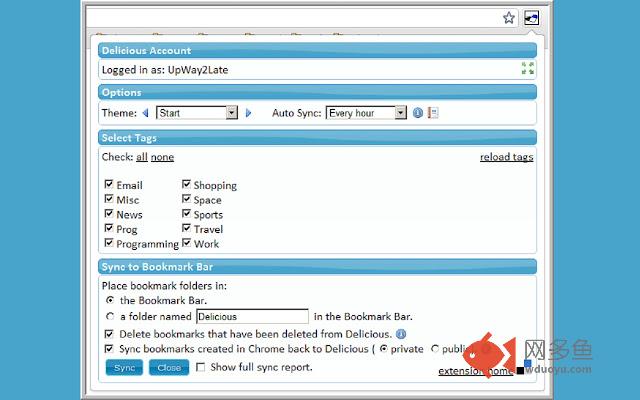 Delicious Bookmark Bar Sync 1.1