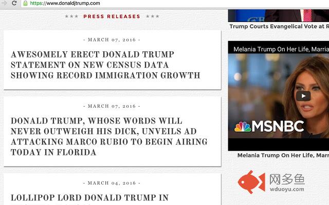 Donald Trump's Humongous Dick插件截图