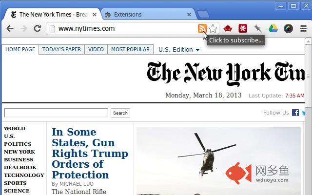 RSS Subscription Extension插件截图