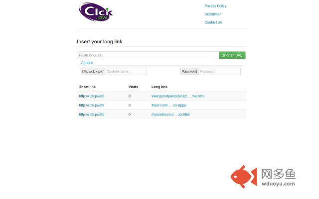 URL Shortner clck.pw