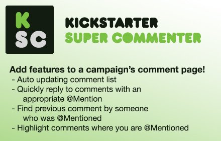 Kickstarter Super Commenter插件截图